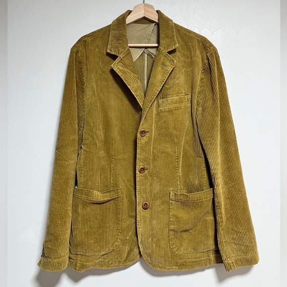 Alex Mill Corduroy Blazer Jacket - Large - Olive / Mustard - Cotton Workwear - Picture 2 of 10